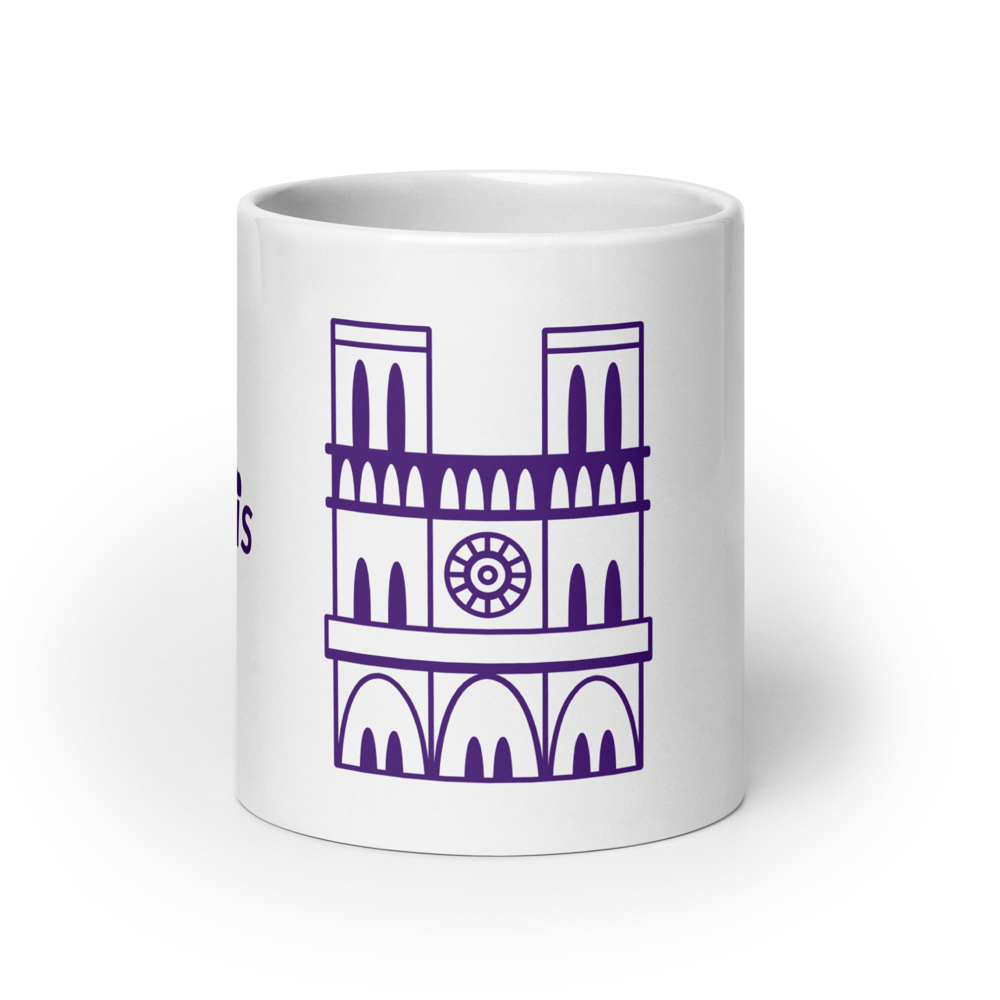 tsgabrielle® • Paris – Kathedrale Notre-Dame • Glänzende Tasse • ​​Weiß • Keramik • 3 Größen