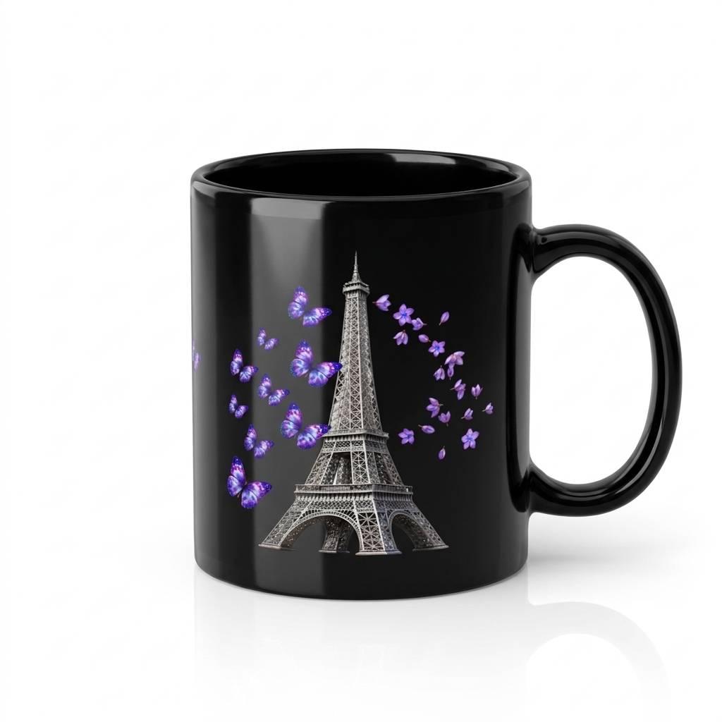 tsgabrielle® • Paris - Der Eiffelturm • Hochglanz-Becher • Schwarz • Keramik • 2 Größen - Black - View 31