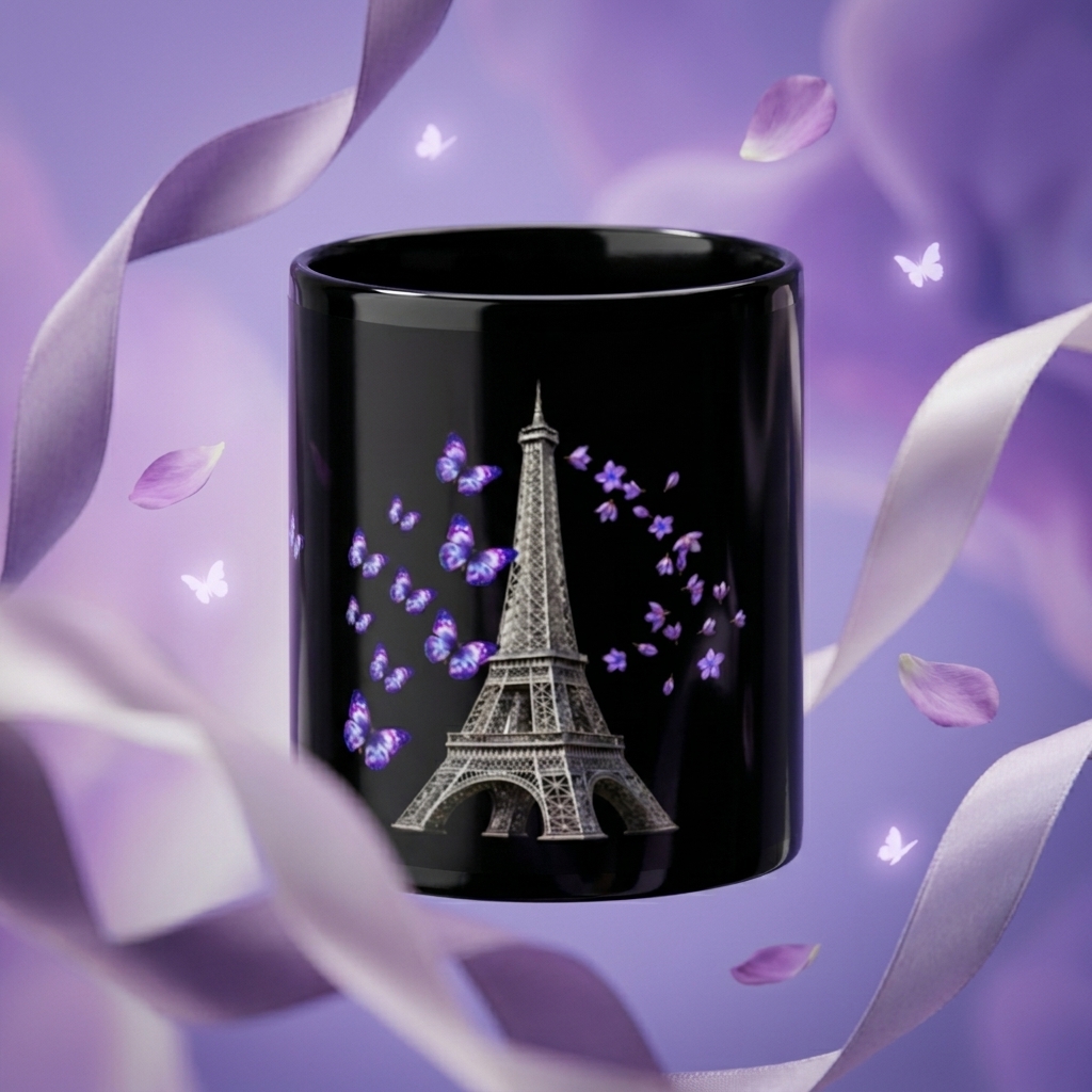 tsgabrielle® • Paris - Der Eiffelturm • Hochglanz-Becher • Schwarz • Keramik • 2 Größen - Black - View 28