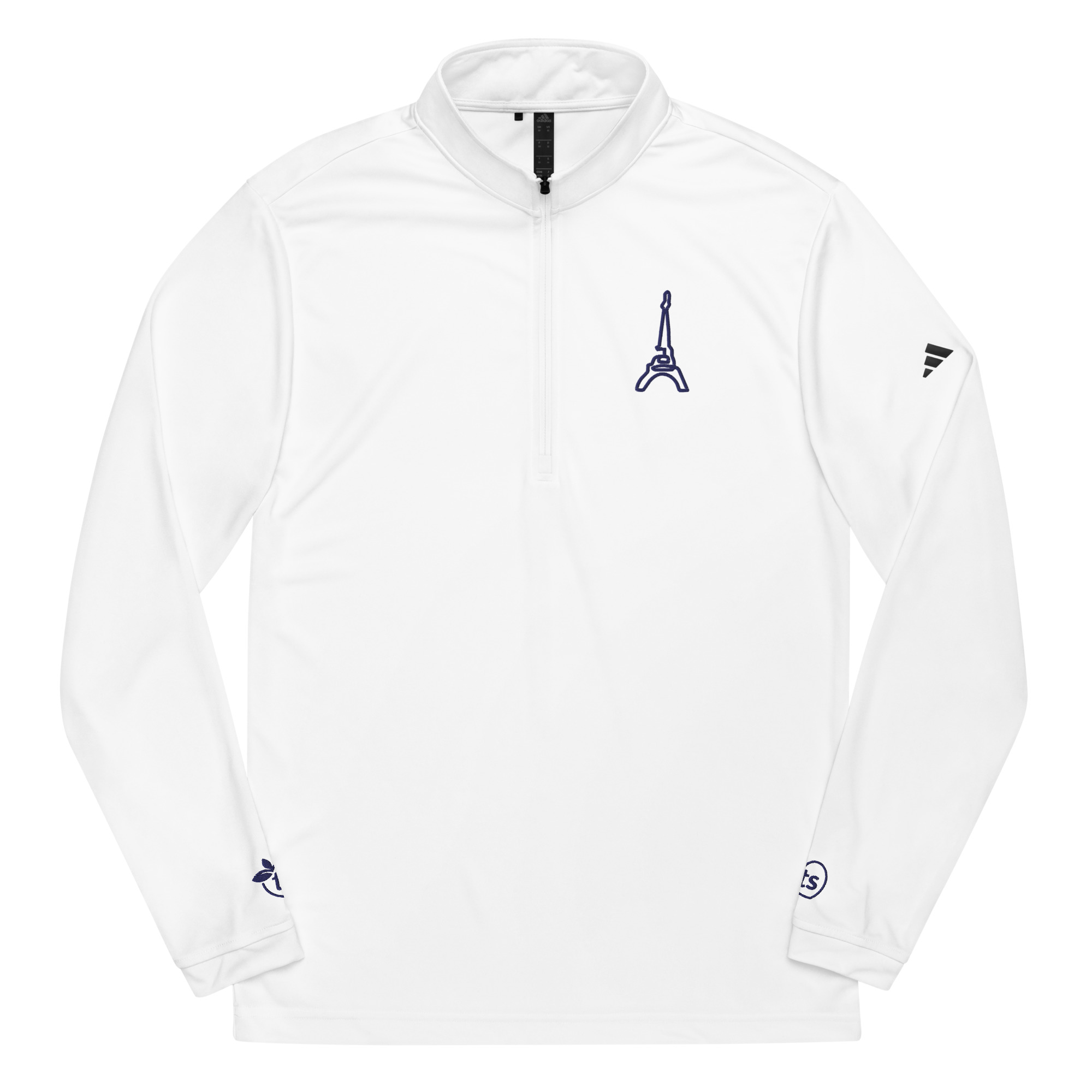 adidas® by tsgabrielle® • Men's • Paris - La Tour Eiffel • Quarter-Zip Pullover • Weiß