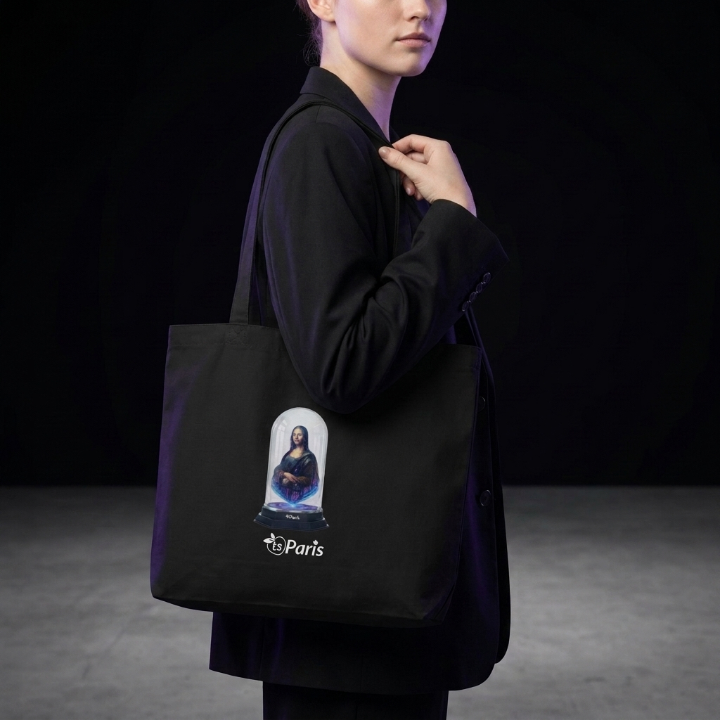 tsgabrielle® • Paris - Da Vinci • Large Tote Bag • Schwarz • Cotton Organic - View 8