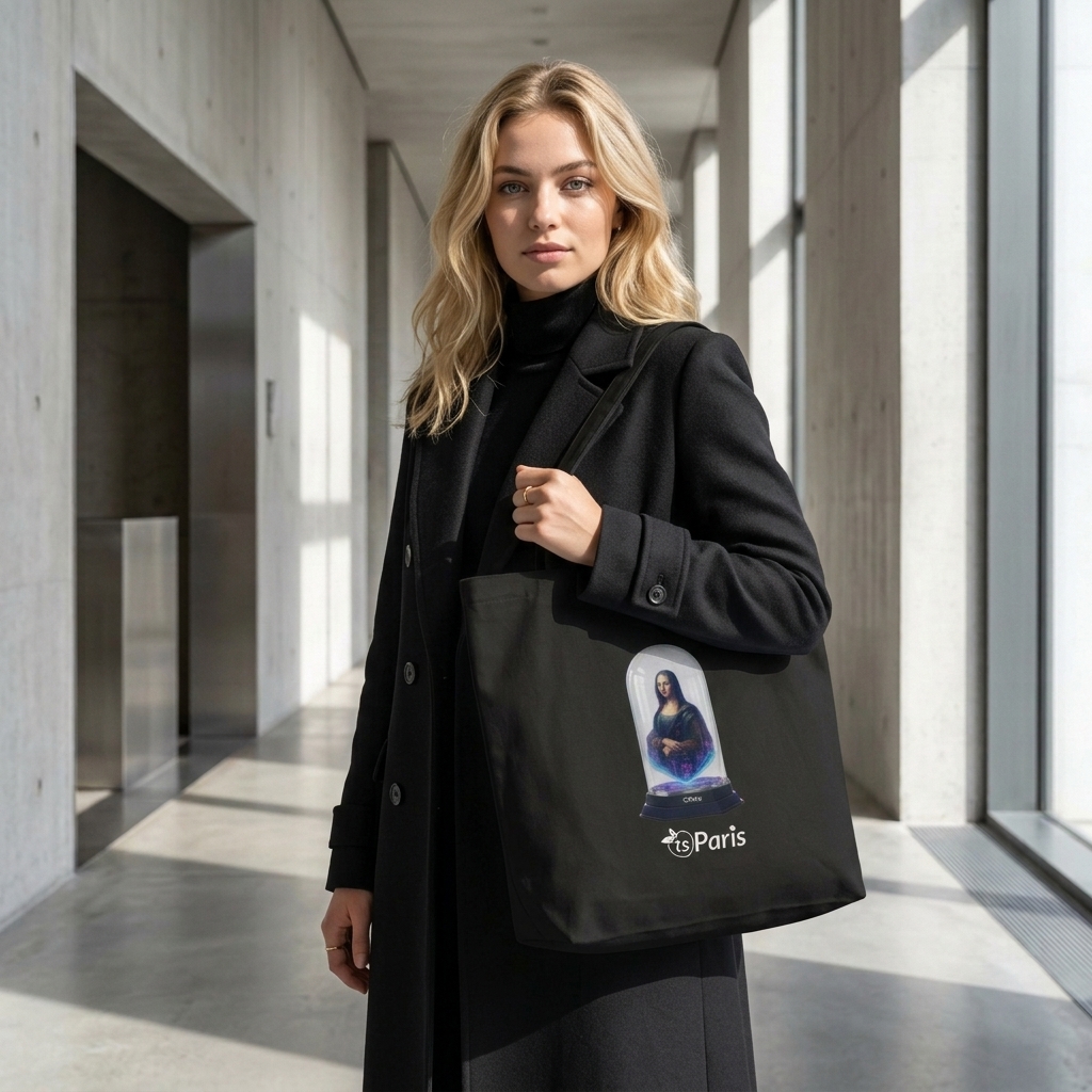 tsgabrielle® • Paris - Da Vinci • Large Tote Bag • Schwarz • Cotton Organic - View 7