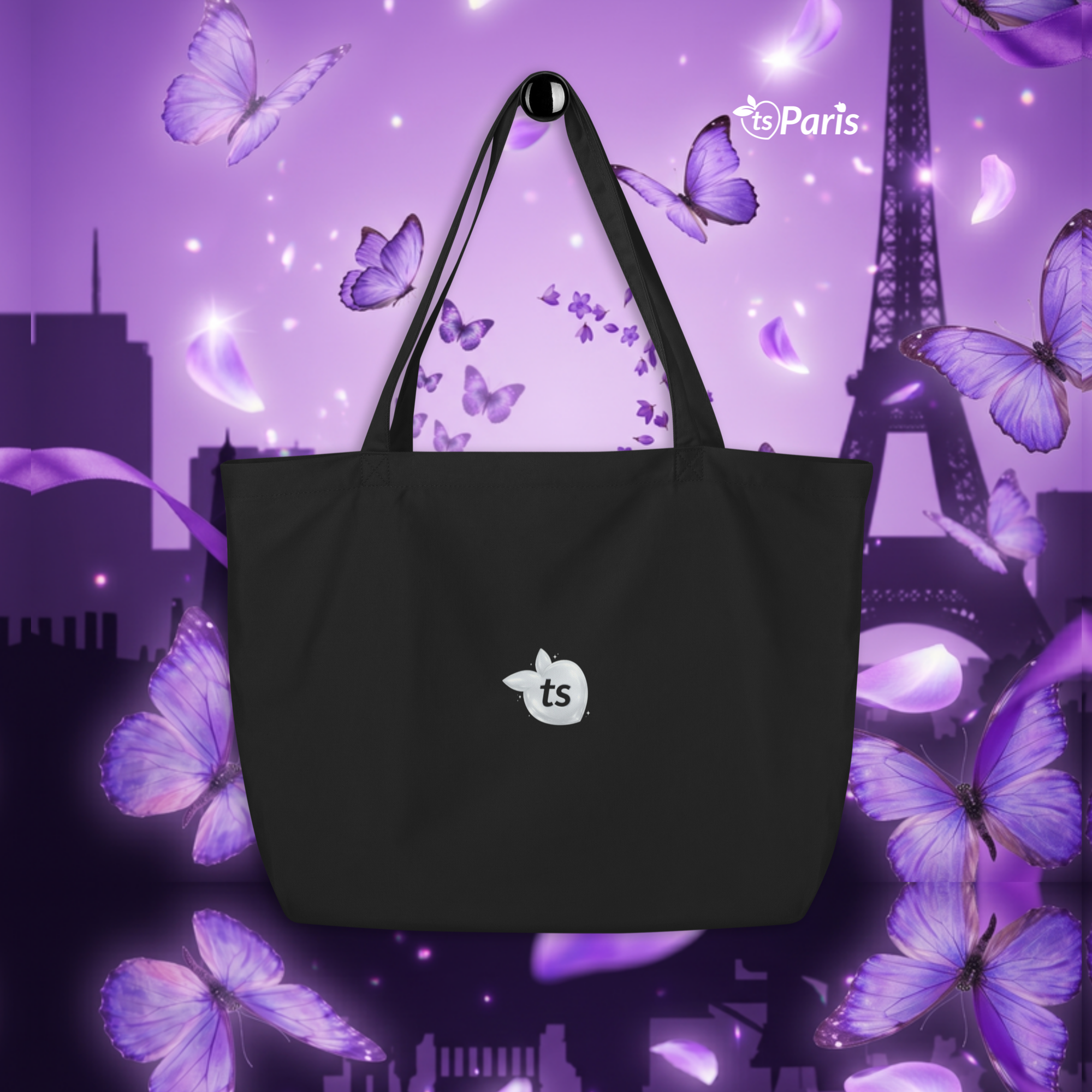 tsgabrielle® • Paris - Da Vinci • Large Tote Bag • Schwarz • Cotton Organic - View 13