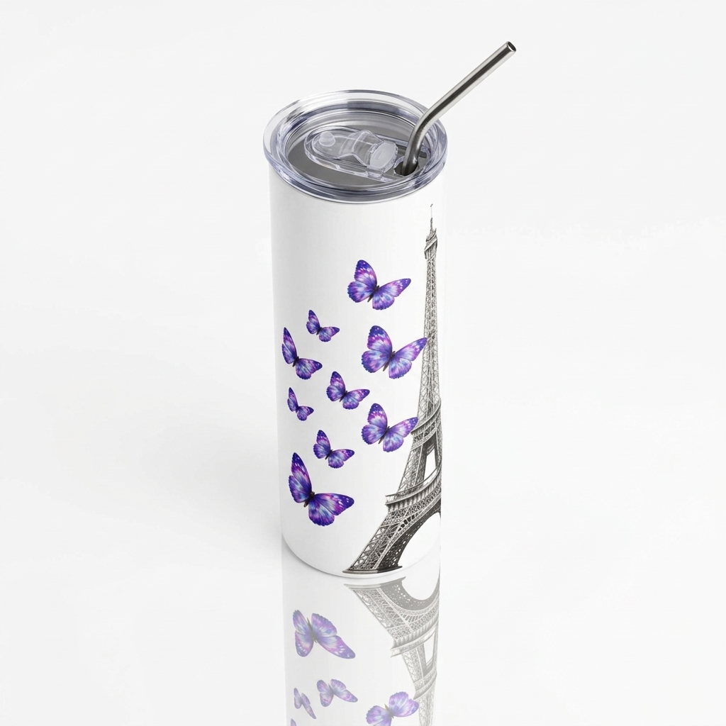 tsgabrielle® • Paris - Der Eiffelturm • Tumbler • Edelstahl • Weiß • 20 oz - View 8