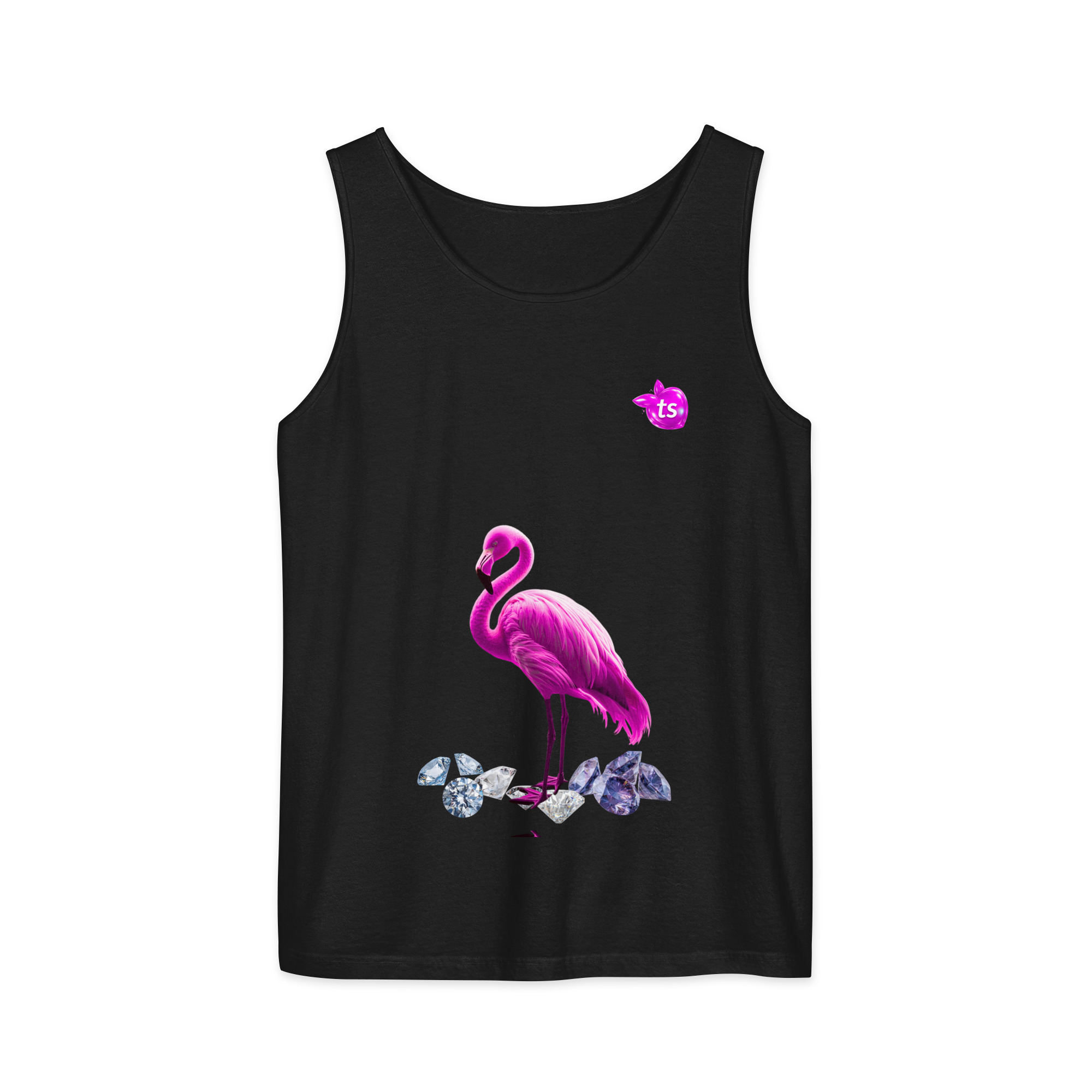 tsgabrielle® • Für Sie • Flamant Rose • Garment-Dyed Tanktop • Schwarz