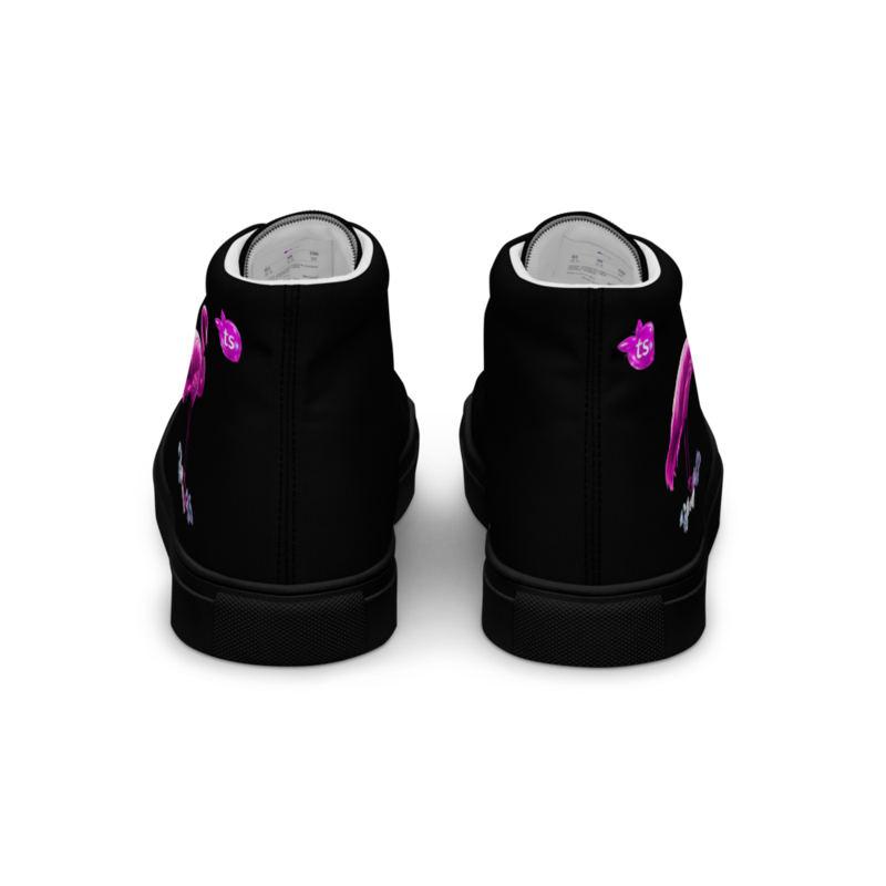tsgabrielle® • Fuer Ihn • Flamant Rose • High Top Canvas Shoes • Schwarz