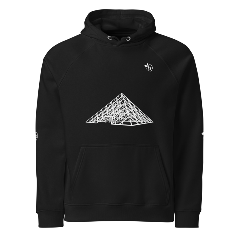 tsgabrielle® • Fuer Ihn • Paris - The Louvre Pyramid • Eco Raglan Hoodie • Schwarz