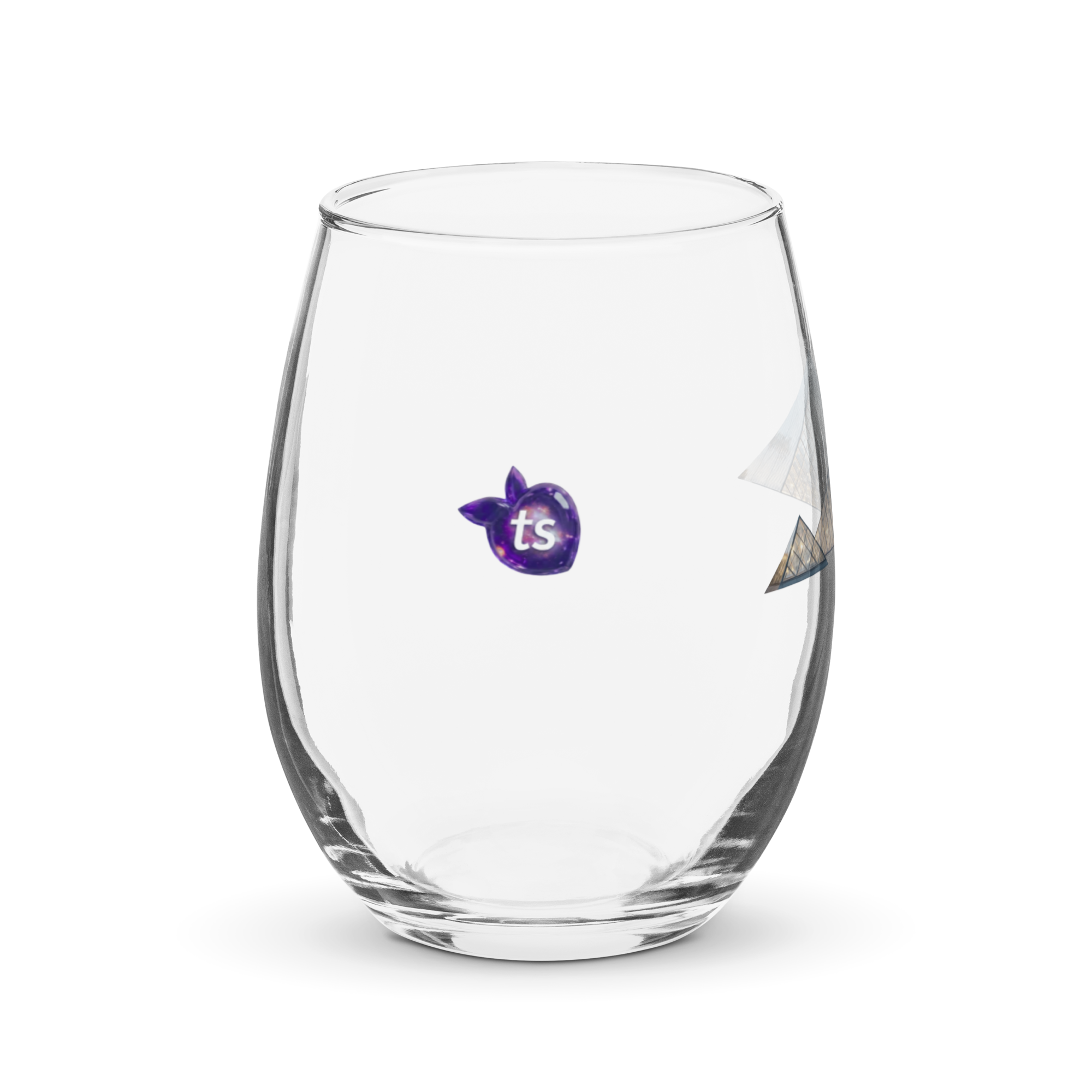 tsgabrielle® • Paris – Die Glaspyramide des Louvre • Stieloses Weinglas • 15 oz - View 2