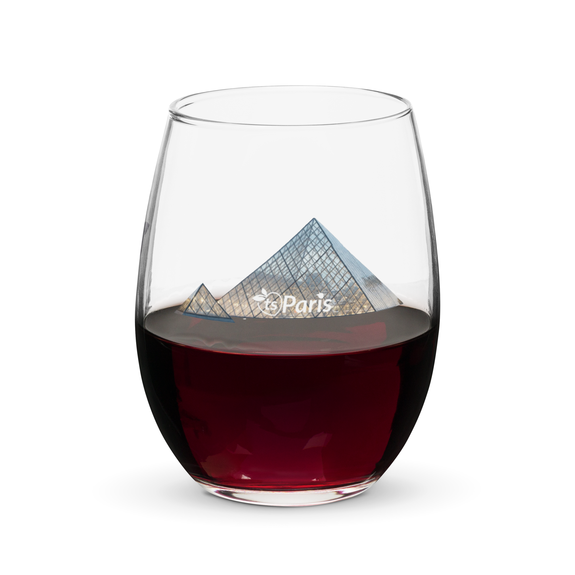 tsgabrielle® • Paris – Die Glaspyramide des Louvre • Stieloses Weinglas • 15 oz - View 3