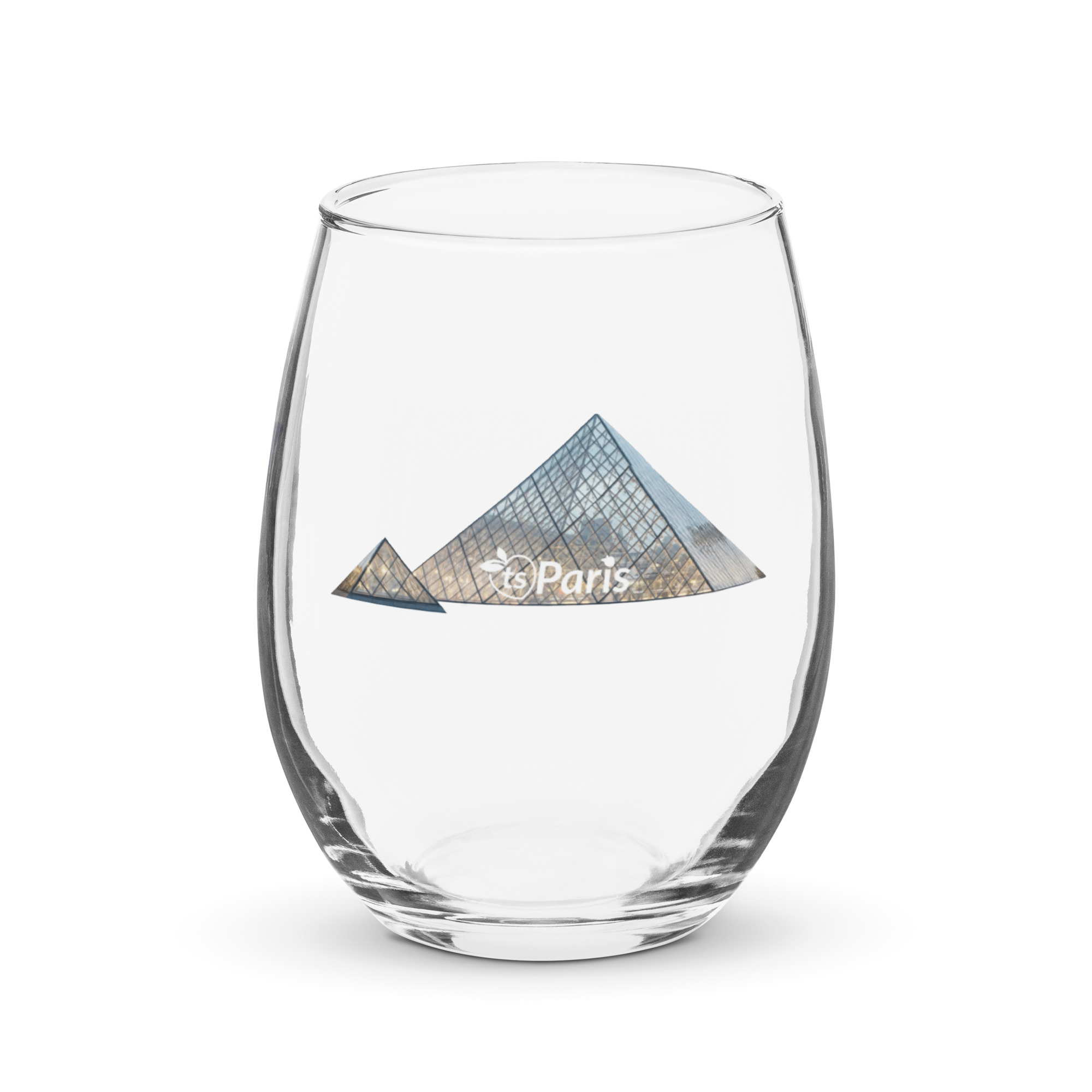 tsgabrielle® • Paris – Die Glaspyramide des Louvre • Stieloses Weinglas • 15 oz