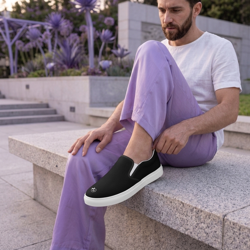 tsgabrielle® • Für Ihn • Slip-On Canvas Schuhe • Schwarz - View 5
