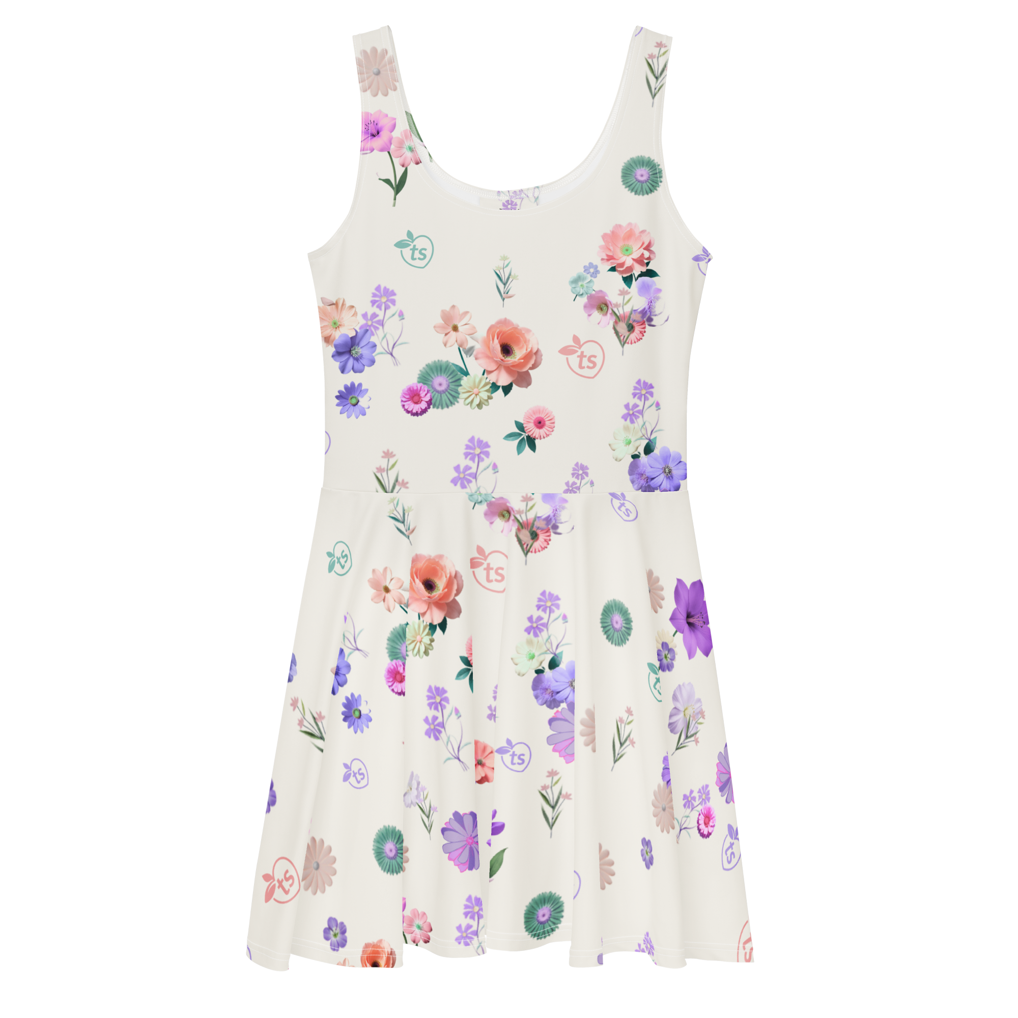 tsgabrielle® • Für Sie • TransFLOWer™ • Skater-Kleid • Weiß
