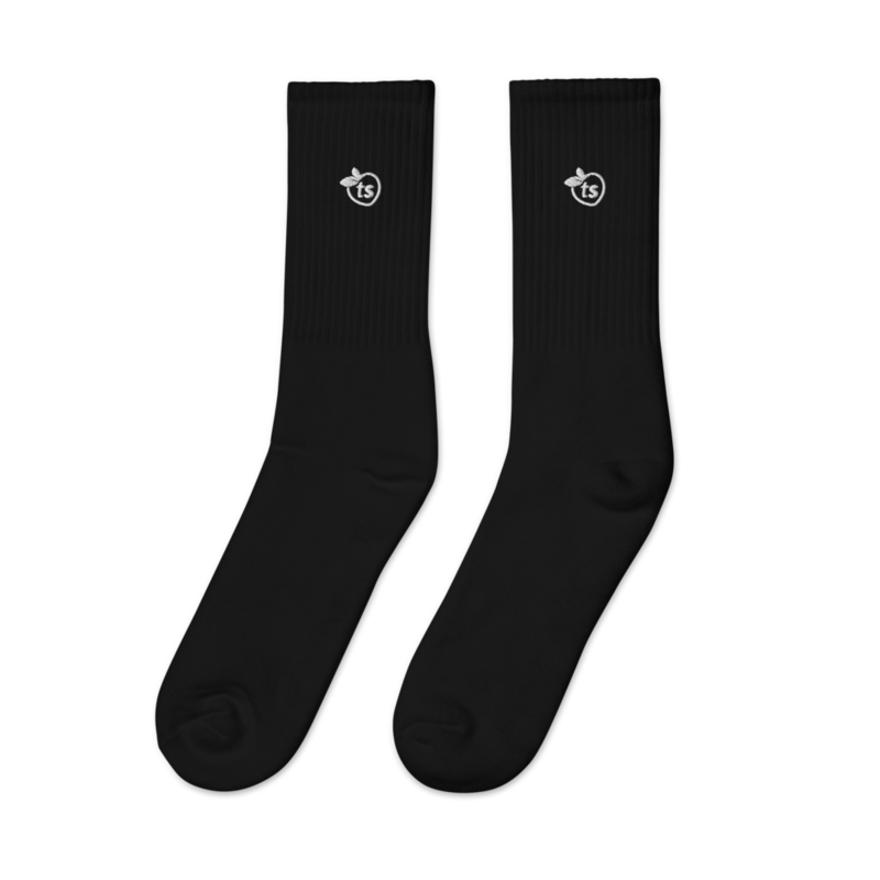 tsgabrielle® • Für Ihn • Bestickte Socken • Schwarz