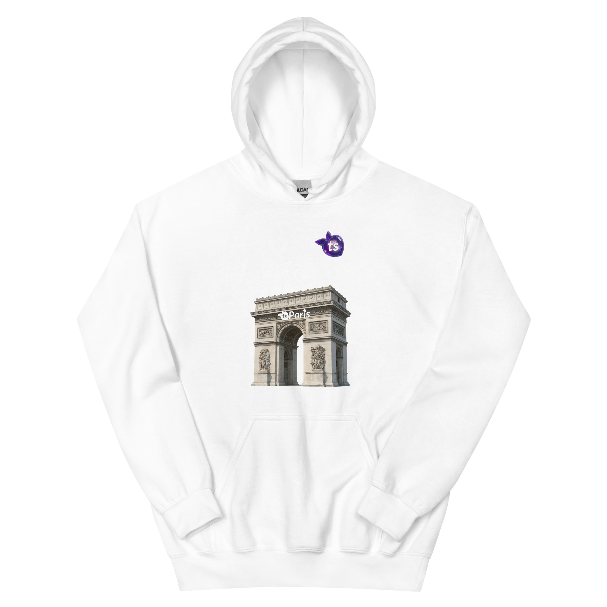 tsgabrielle® • Fuer Ihn• Paris - Arc de Triomphe • Hoodie • Weiss