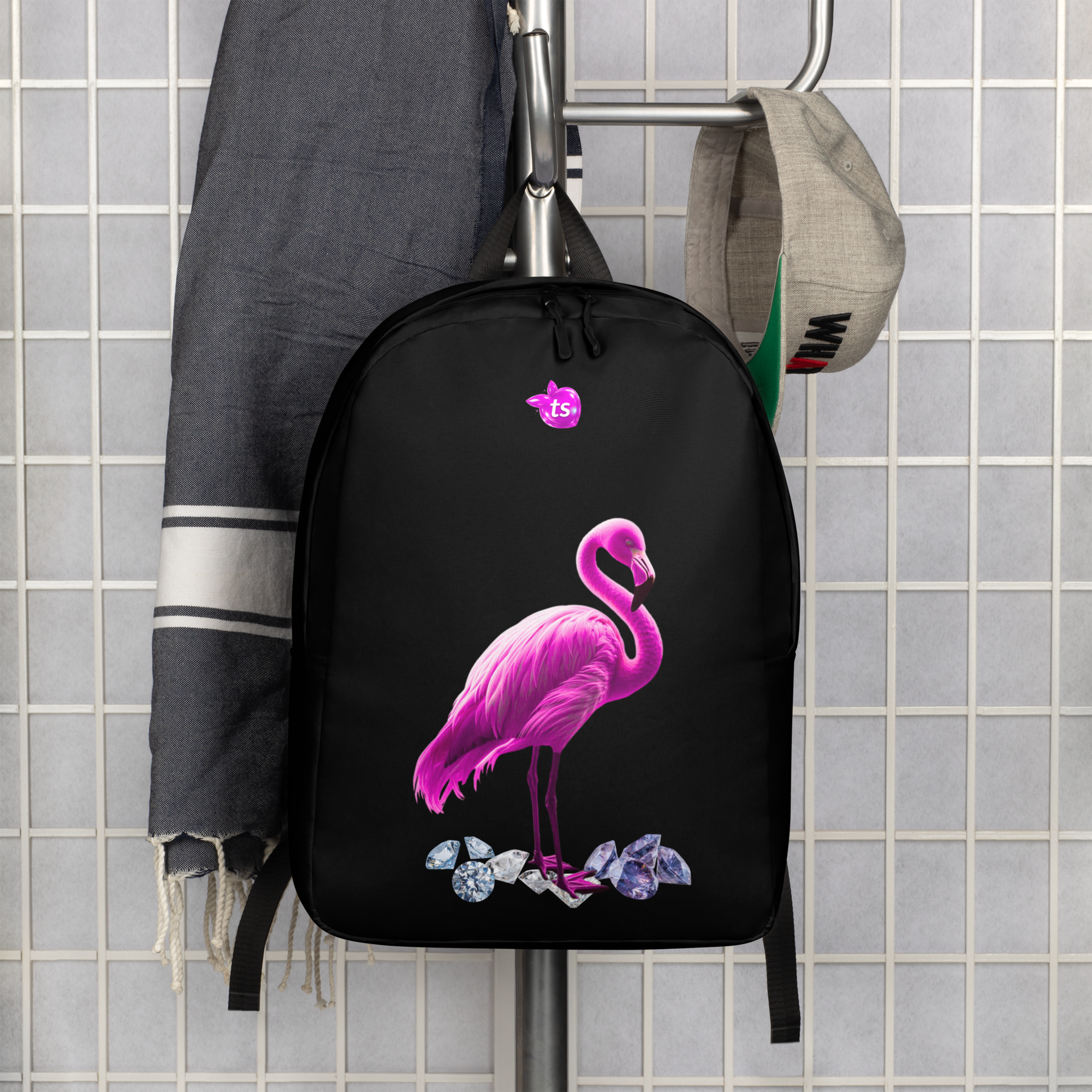 tsgabrielle® • Flamant Rose • Minimalistischer Rucksack • Schwarz - View 9