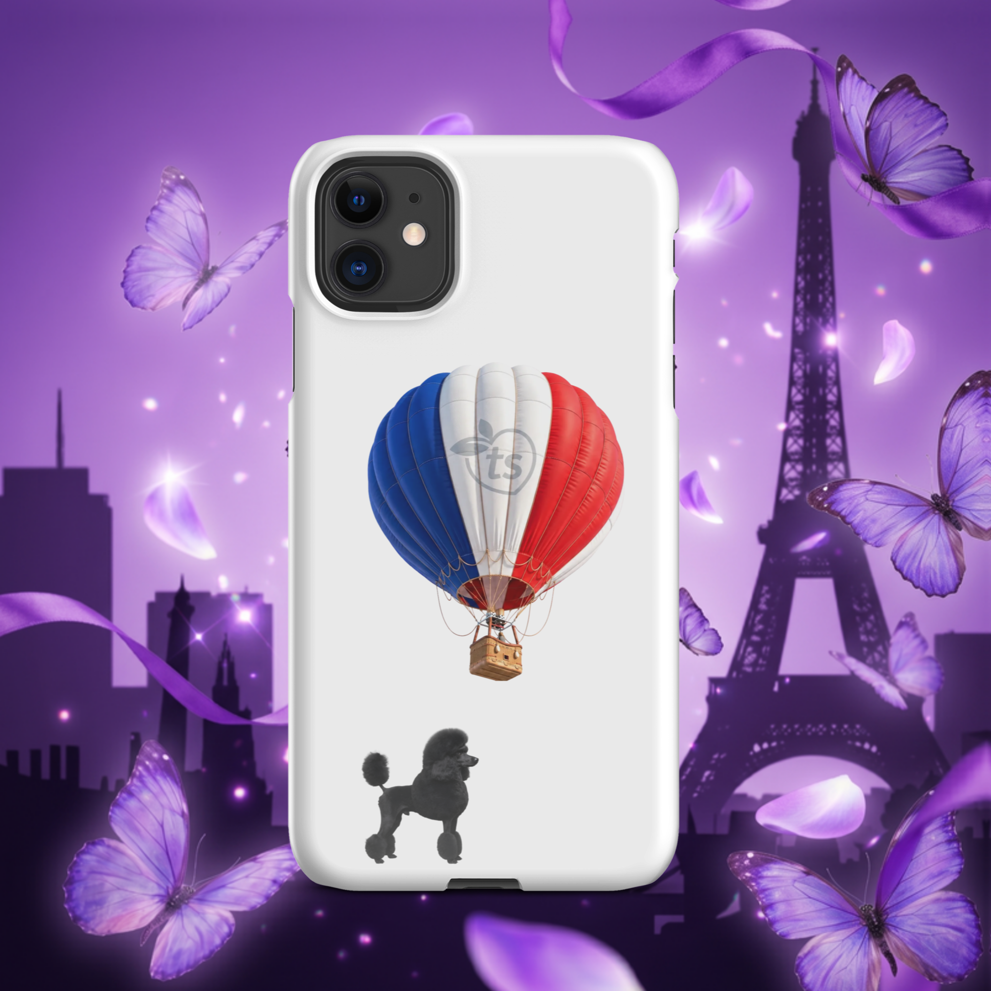 tsgabrielle® • Paris - Le Chien • Snap Case Compatible with iPhone® • White • Latest Models