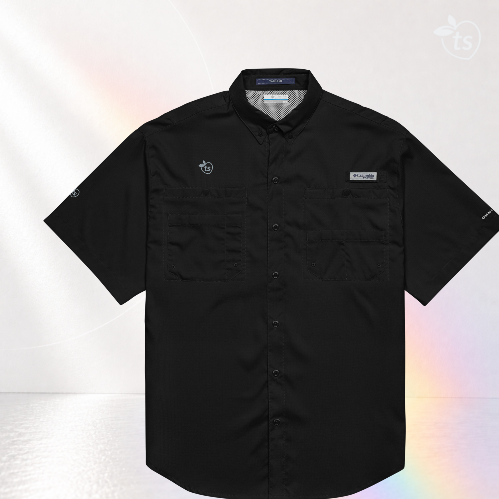 Columbia® by tsgabrielle® • Herren • Kurzarm-Hemd mit Knopfleiste • Dunkle Farben
