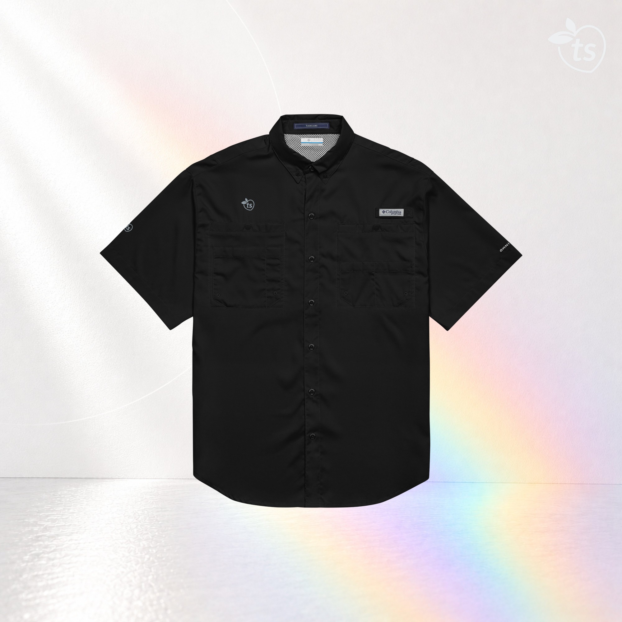 Columbia® by tsgabrielle® • Herren • Kurzarm-Hemd mit Knopfleiste • Dunkle Farben