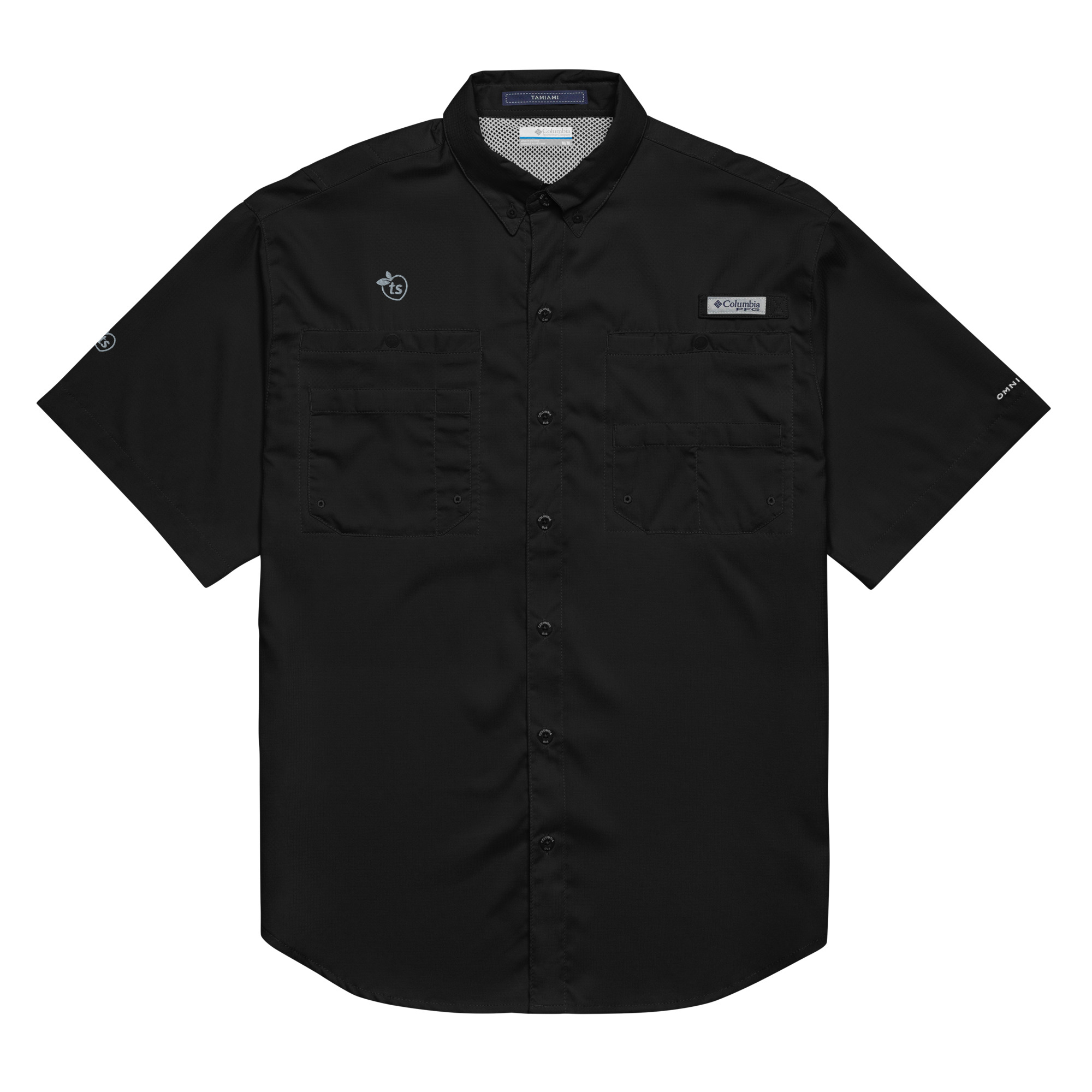 Columbia® by tsgabrielle® • Herren • Kurzarm-Hemd mit Knopfleiste • Dunkle Farben