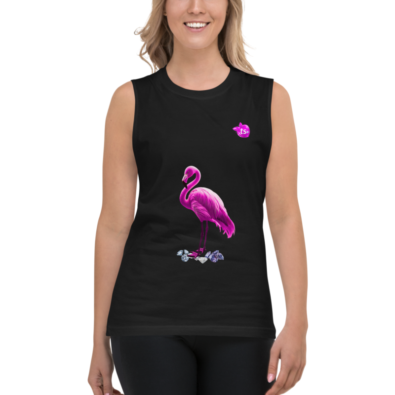 tsgabrielle® • Fuer Sie • Flamant Rose • Muscleshirt • Schwarz
