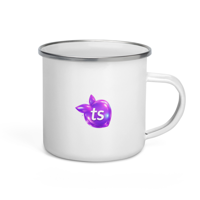 tsgabrielle® • Enamel Tasse • Weiss • 12 oz