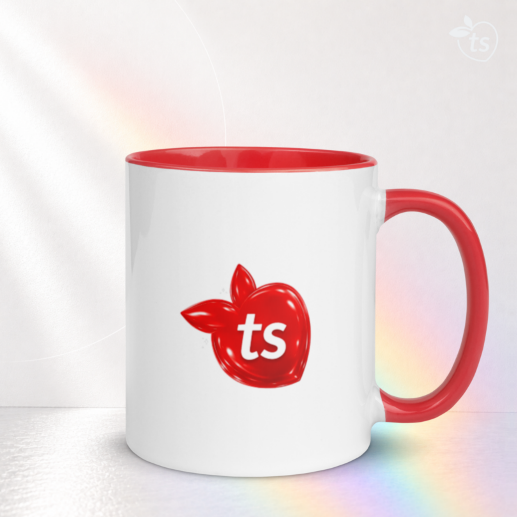 tsgabrielle® • Becher mit roter Innenseite • Keramik • 2 Größen