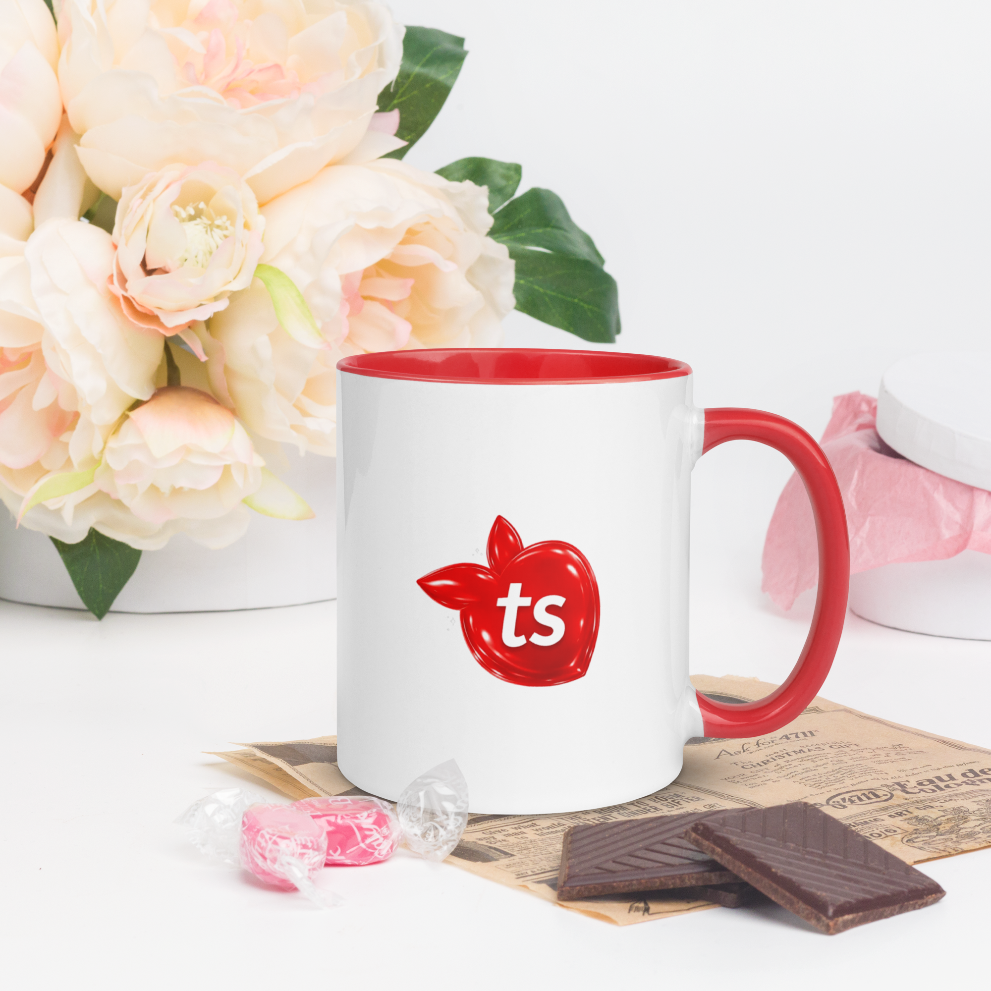 tsgabrielle® • Becher mit roter Innenseite • Keramik • 2 Größen - View 7