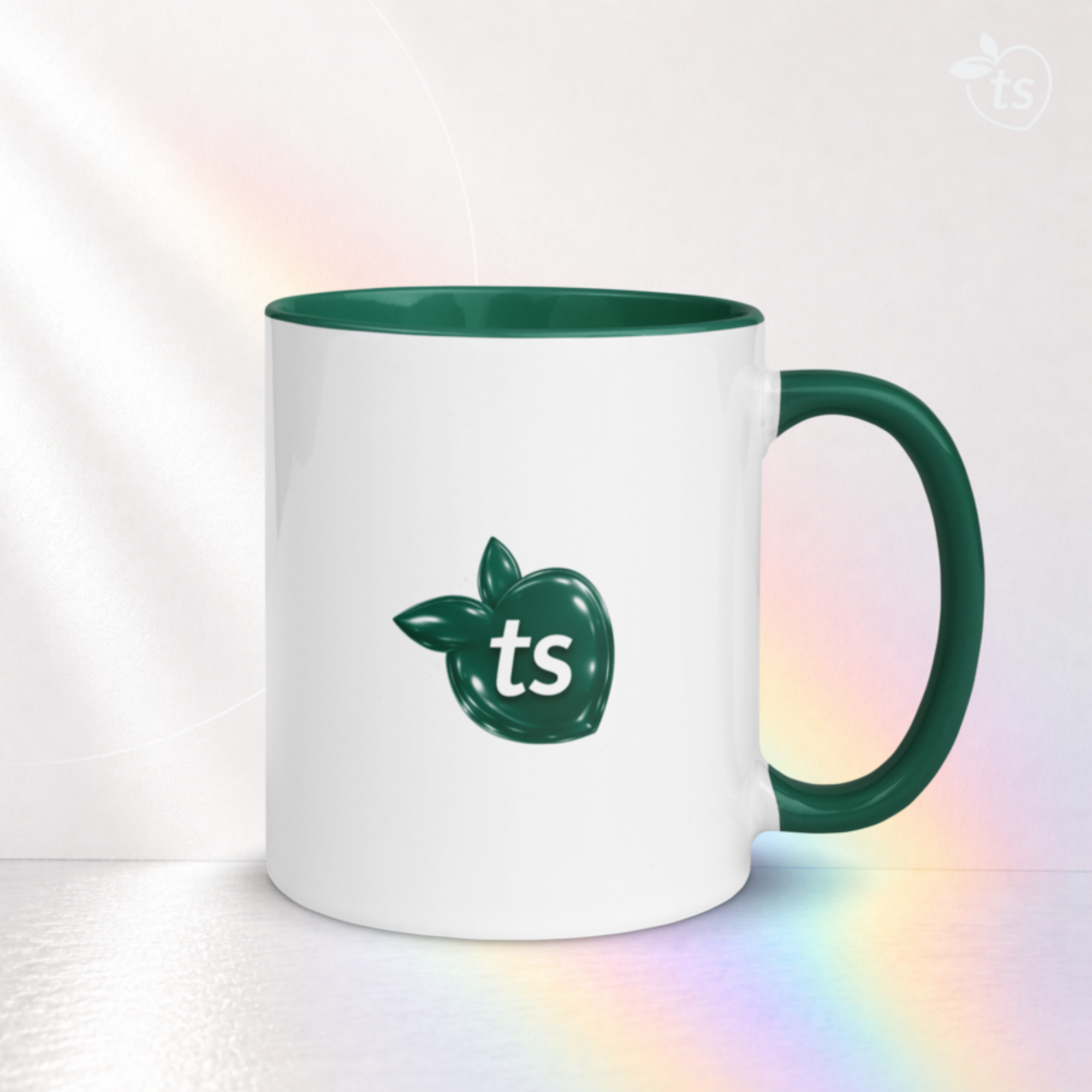 tsgabrielle® • Tasse with Color Dark Gruen Inside • Keramik • 2 Sizes