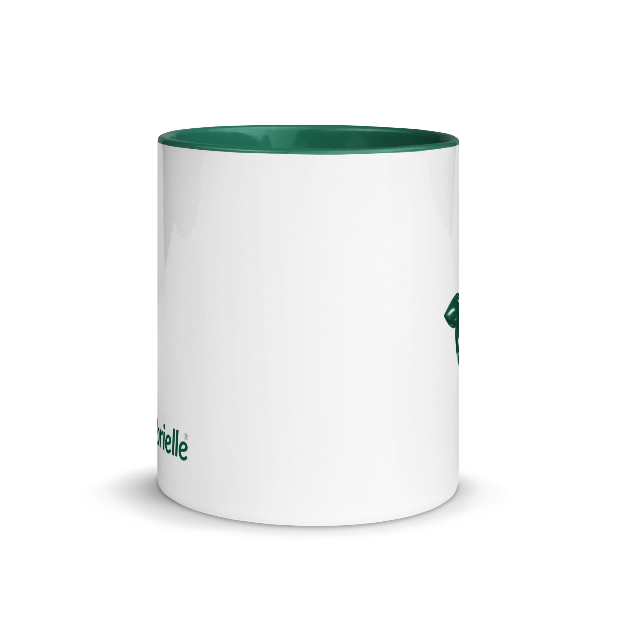 tsgabrielle® • Tasse mit dunkelgrüner Innenseite • Keramik • 2 Größen