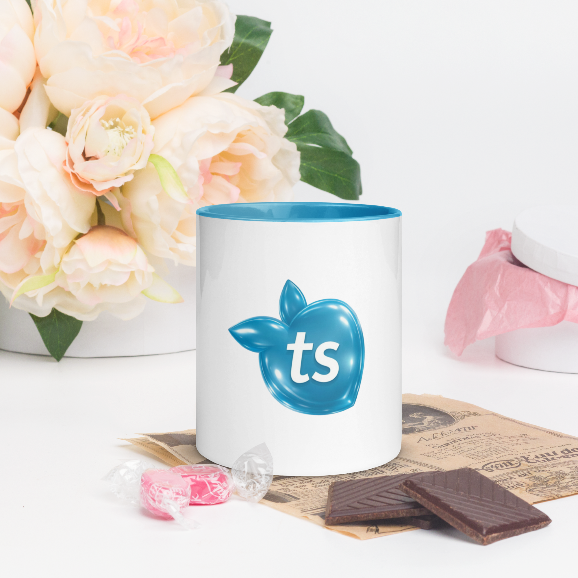 tsgabrielle® • Tasse mit hellblauer Innenseite • Keramik • 2 Größen - View 8
