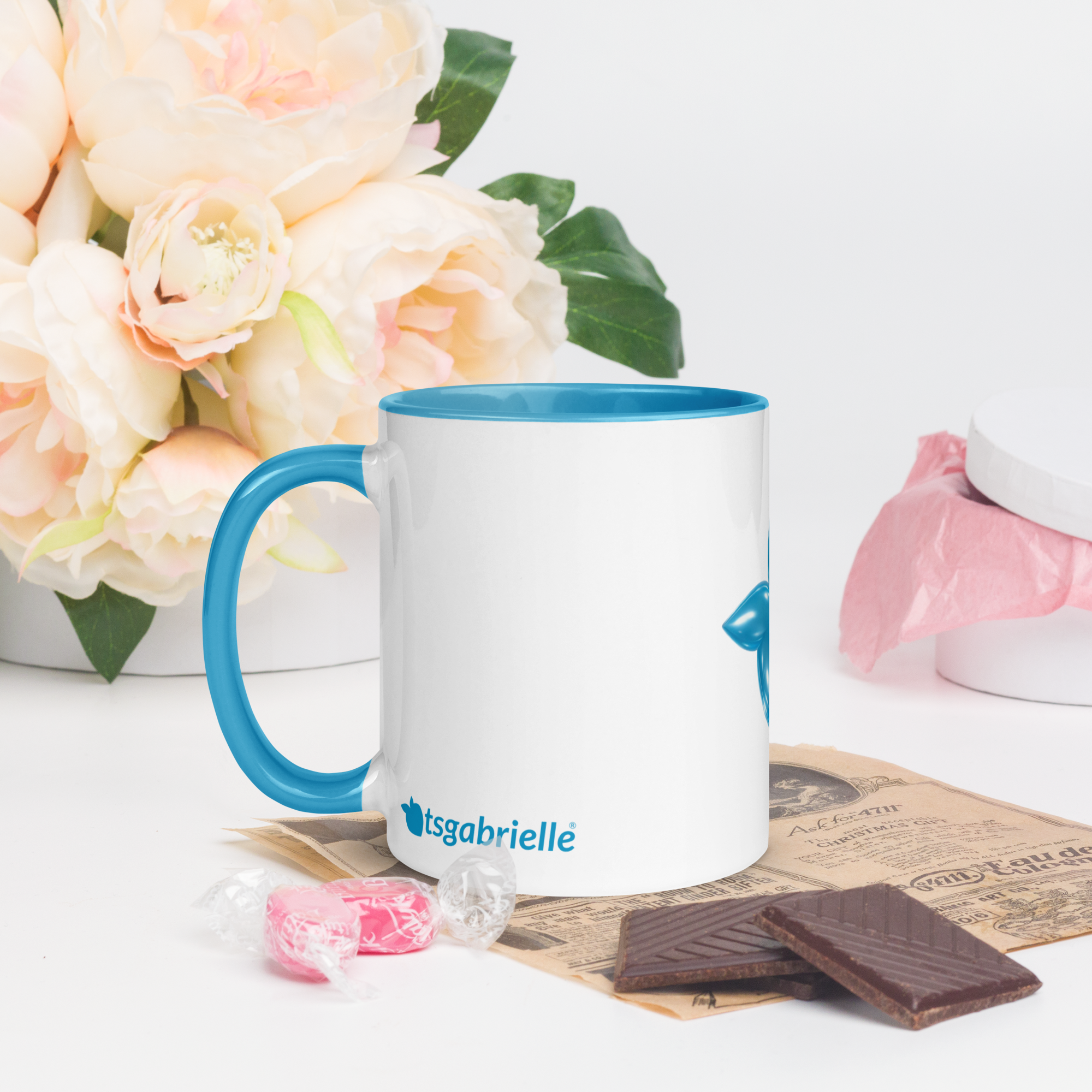 tsgabrielle® • Tasse mit hellblauer Innenseite • Keramik • 2 Größen - View 9