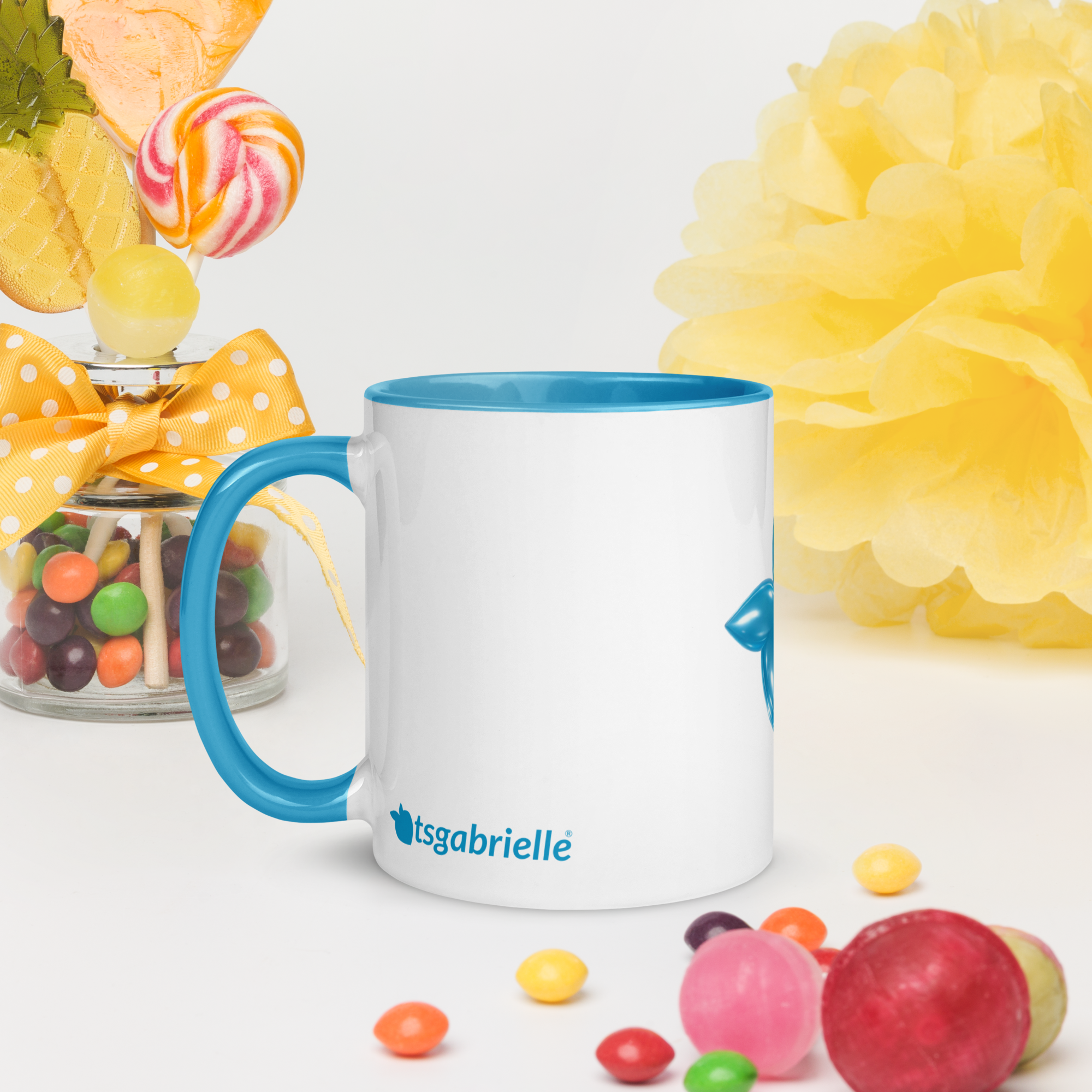 tsgabrielle® • Tasse mit hellblauer Innenseite • Keramik • 2 Größen - View 11
