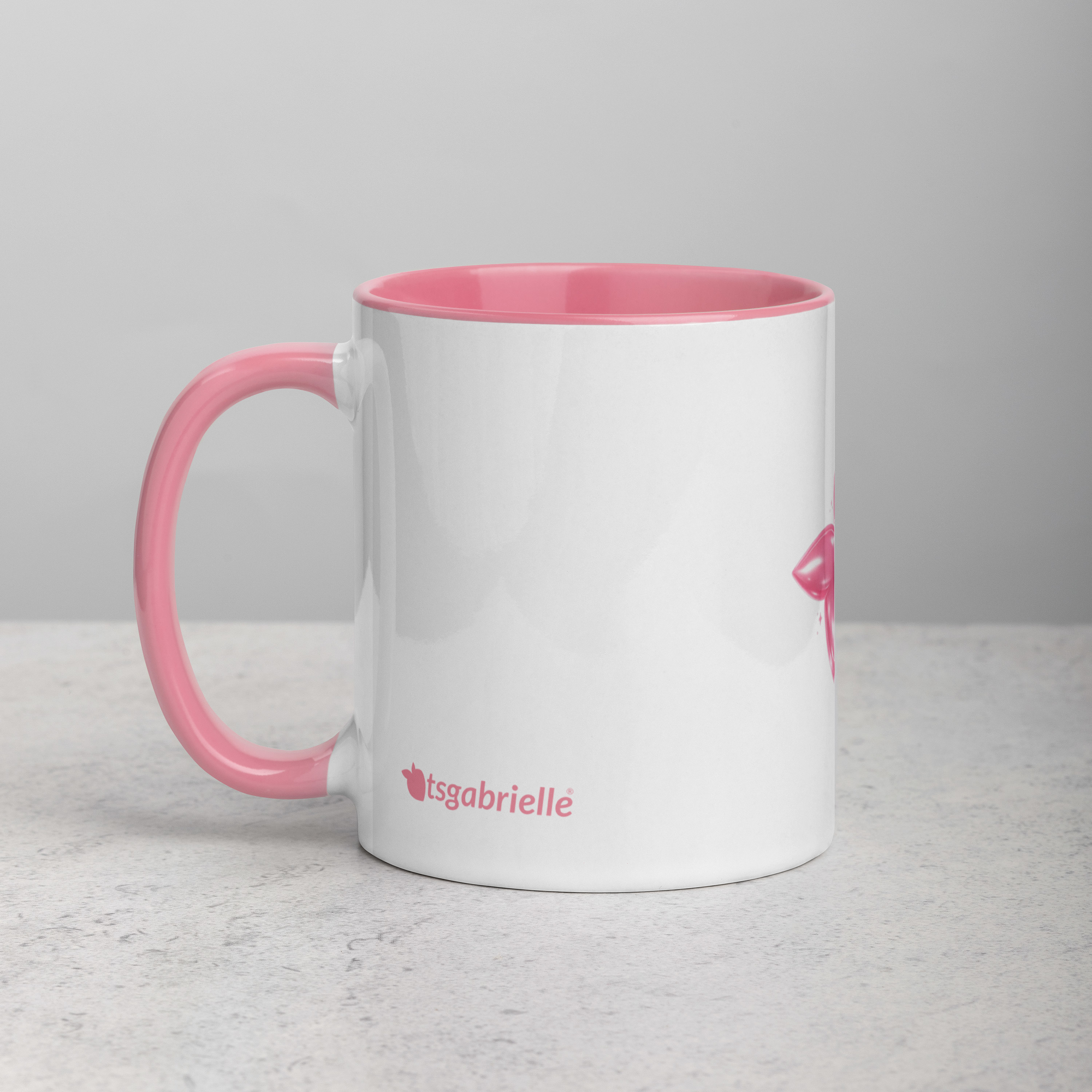 tsgabrielle® • Tasse mit rosa Innenfläche • Keramik • 11 oz - View 6