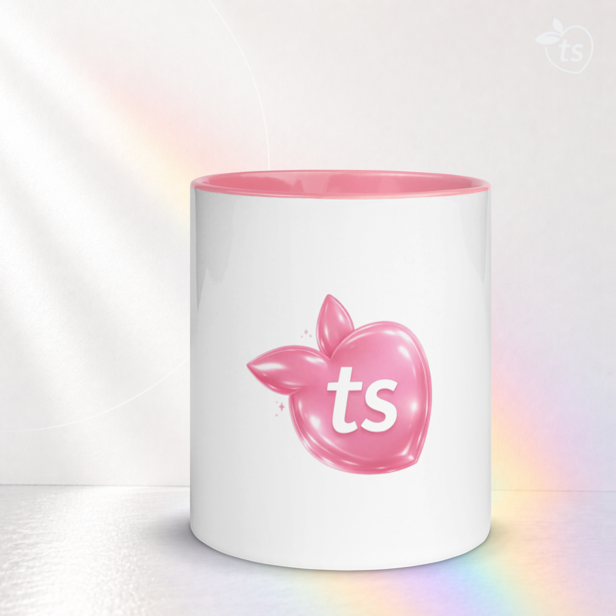 tsgabrielle® • Tasse mit rosa Innenfläche • Keramik • 11 oz - View 10